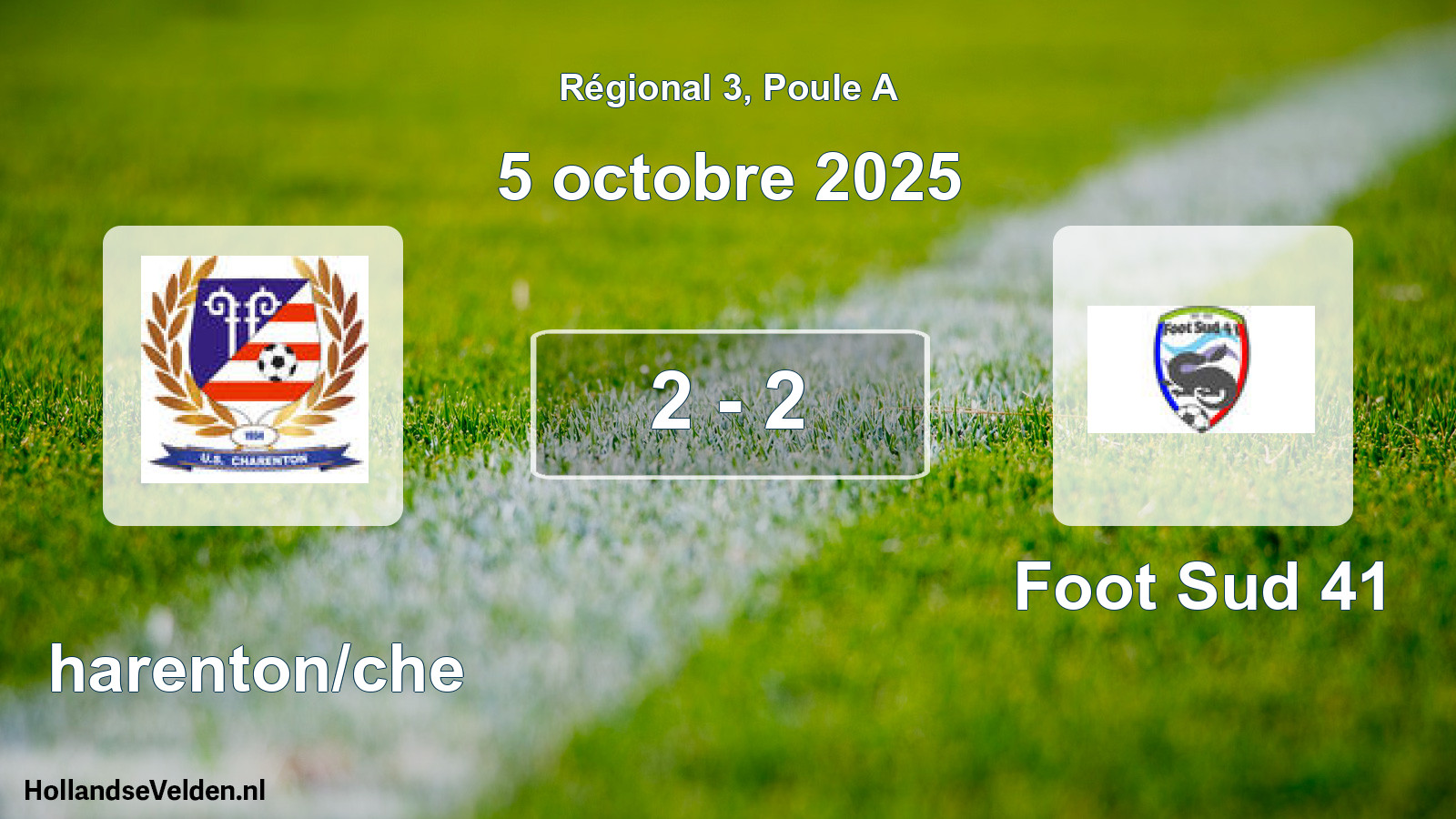 Total number of matches played: Charenton/che - Foot Sud 41 2 - 2 (5 October 2025)