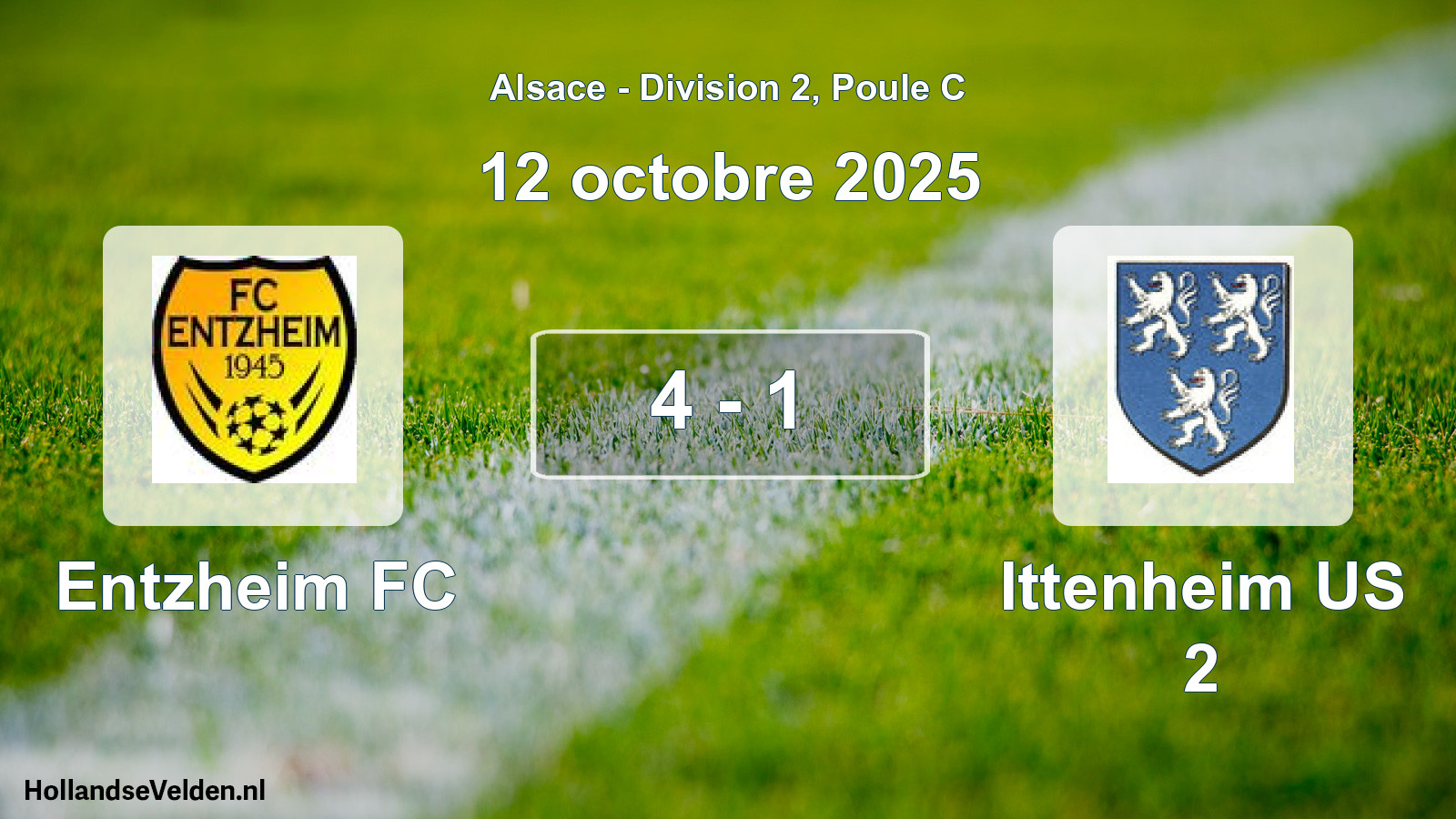 Match joué: Entzheim FC - Ittenheim US 2 4 - 1 (12 octobre 2025)