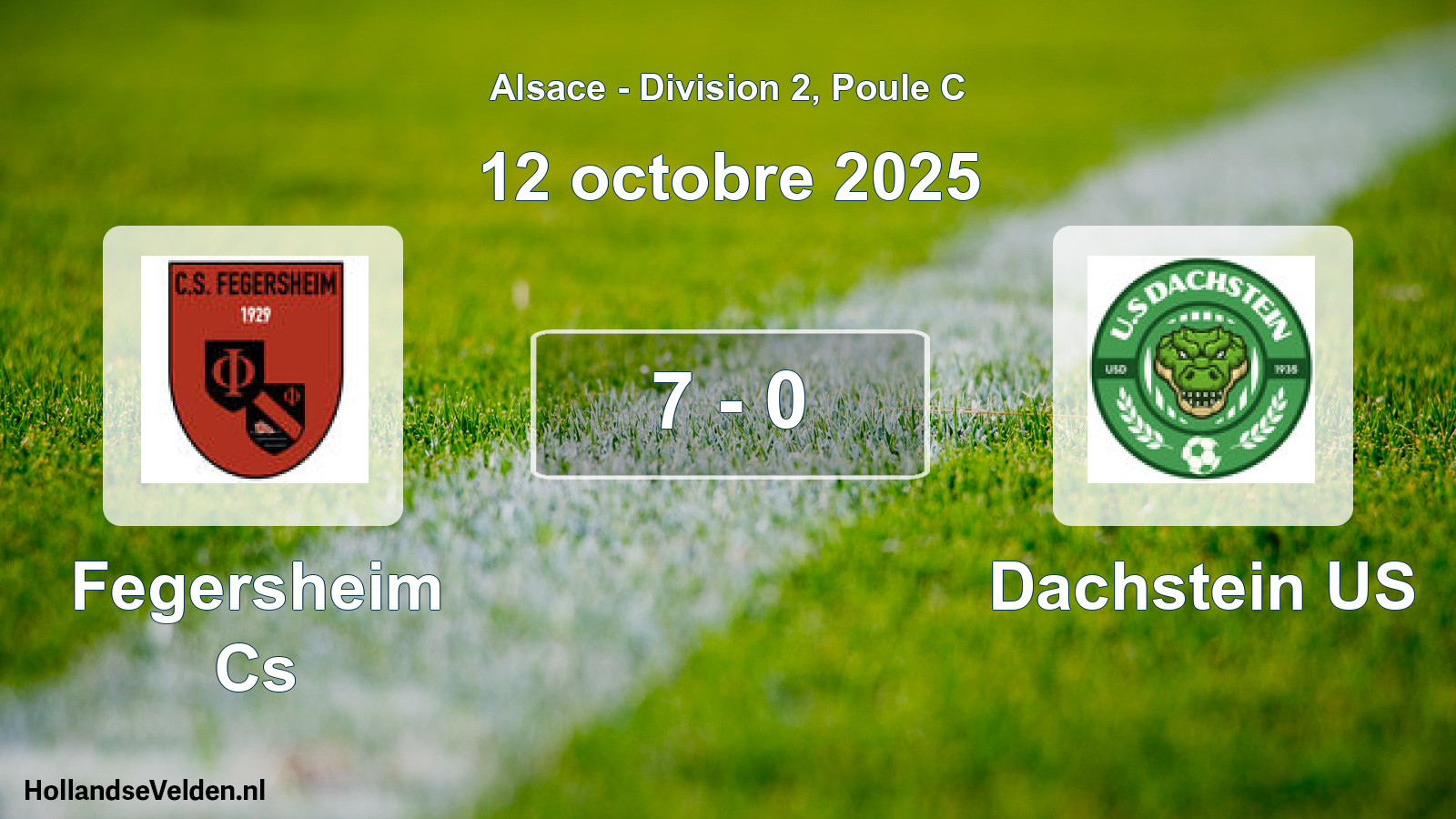 Match joué: Fegersheim Cs - Dachstein US 7 - 0 (12 octobre 2025)