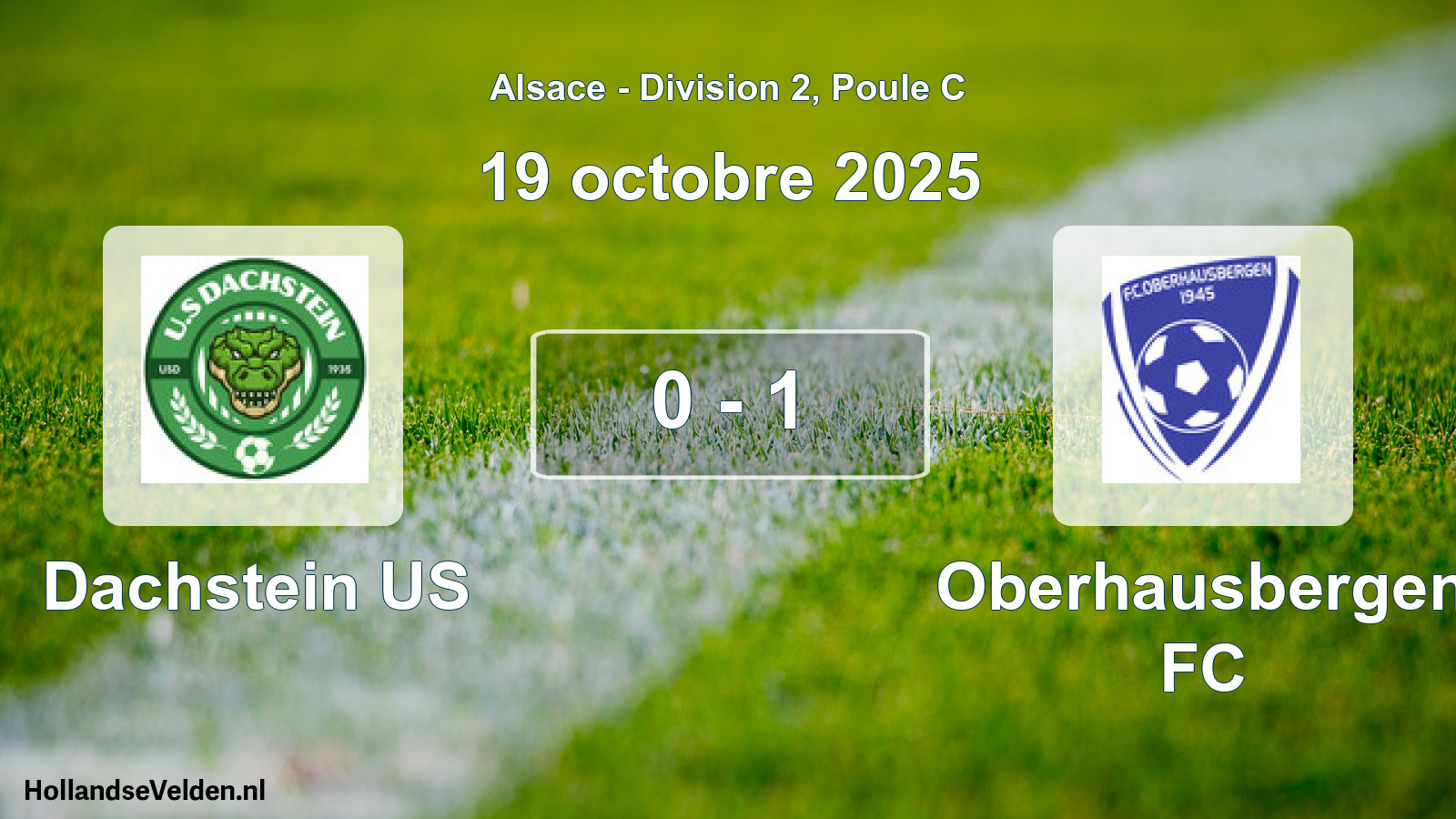 Match joué: Dachstein US - Oberhausbergen FC 0 - 1 (19 octobre 2025)