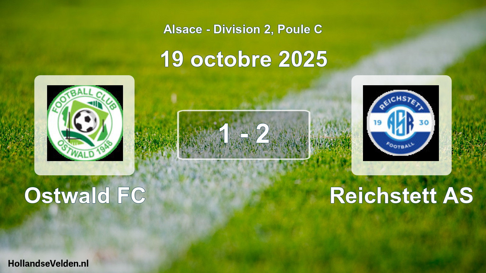 Total number of matches played: Ostwald FC - Reichstett AS 1 - 2 (19 October 2025)