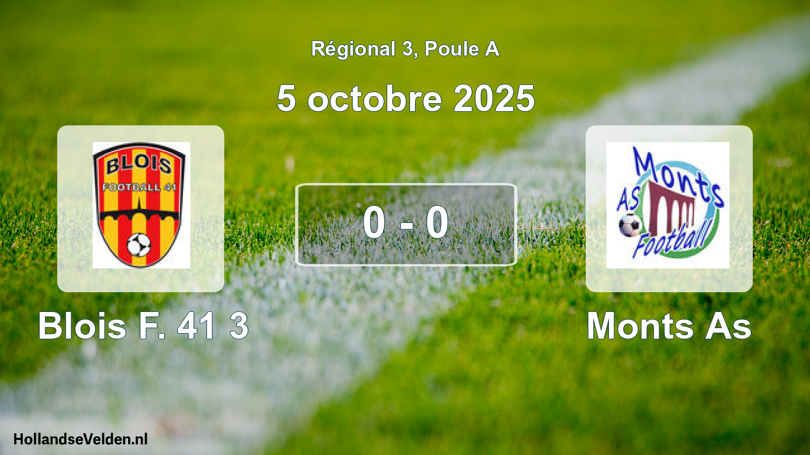 Gespeelde wedstrijd: Blois F. 41 3 - Monts As 0 - 0 (5 octobre 2025)