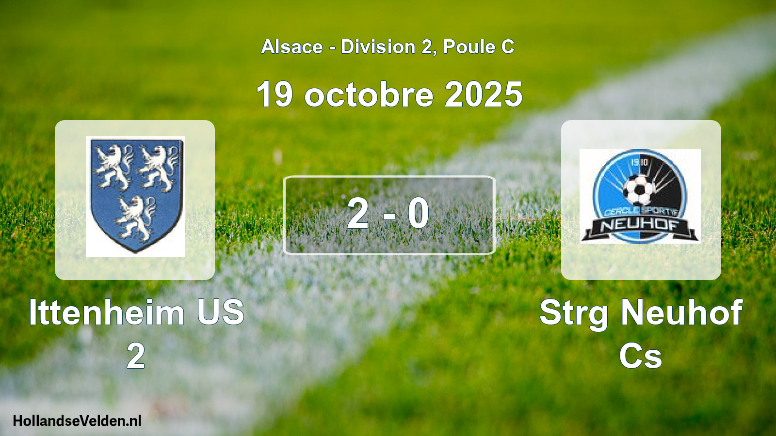 Match joué: Ittenheim US 2 - Strg Neuhof Cs 2 - 0 (19 octobre 2025)