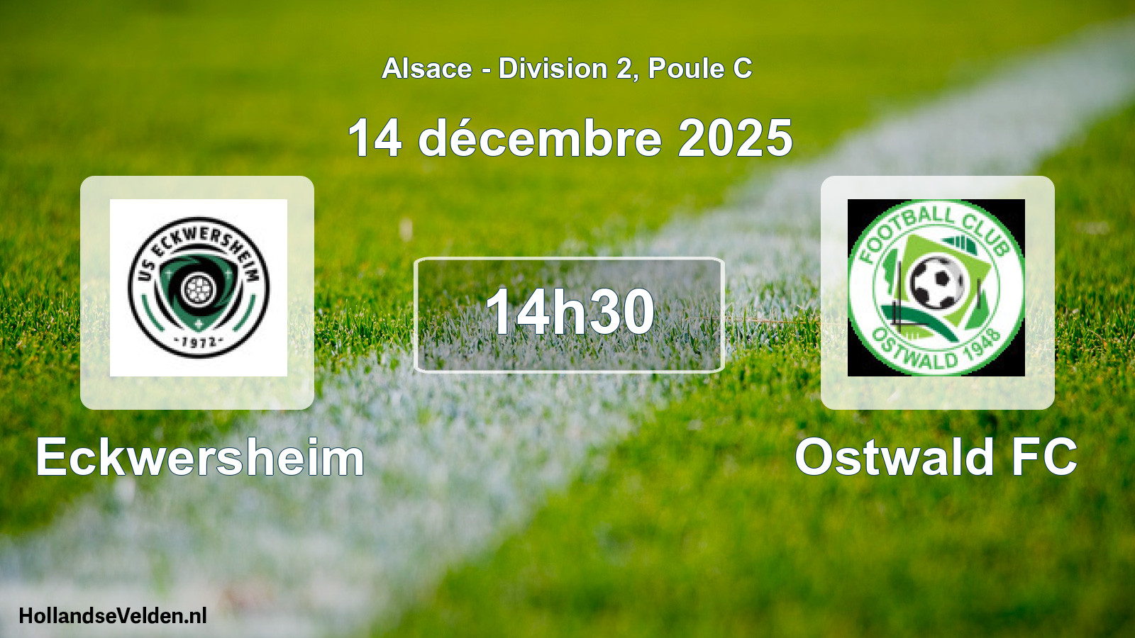 Match programmé: Eckwersheim - Ostwald FC (14 décembre 2025)