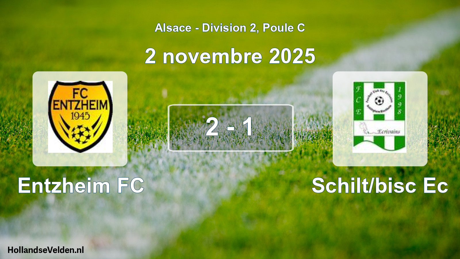 Total number of matches played: Entzheim FC - Schilt/bisc Ec 2 - 1 (2 November 2025)