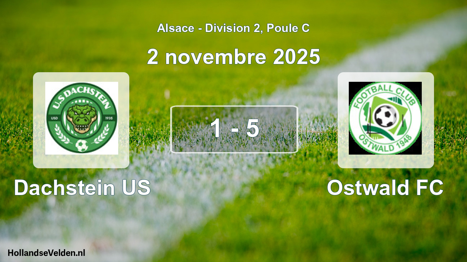Match joué: Dachstein US - Ostwald FC 1 - 5 (2 novembre 2025)