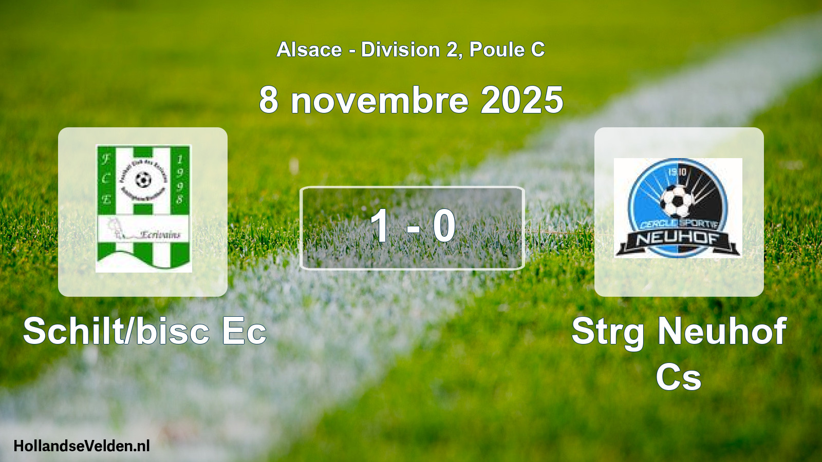 Match joué: Schilt/bisc Ec - Strg Neuhof Cs 1 - 0 (8 novembre 2025)