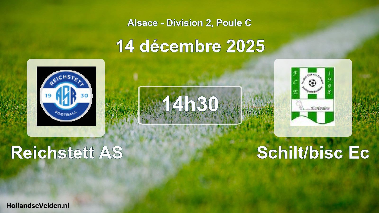 Geplande wedstrijd: Reichstett AS - Schilt/bisc Ec (14 december 2025)