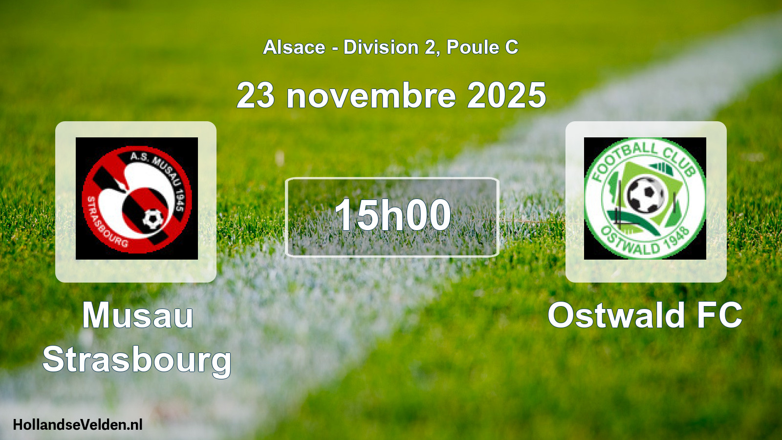 Match programmé: Musau Strasbourg - Ostwald FC (23 novembre 2025)