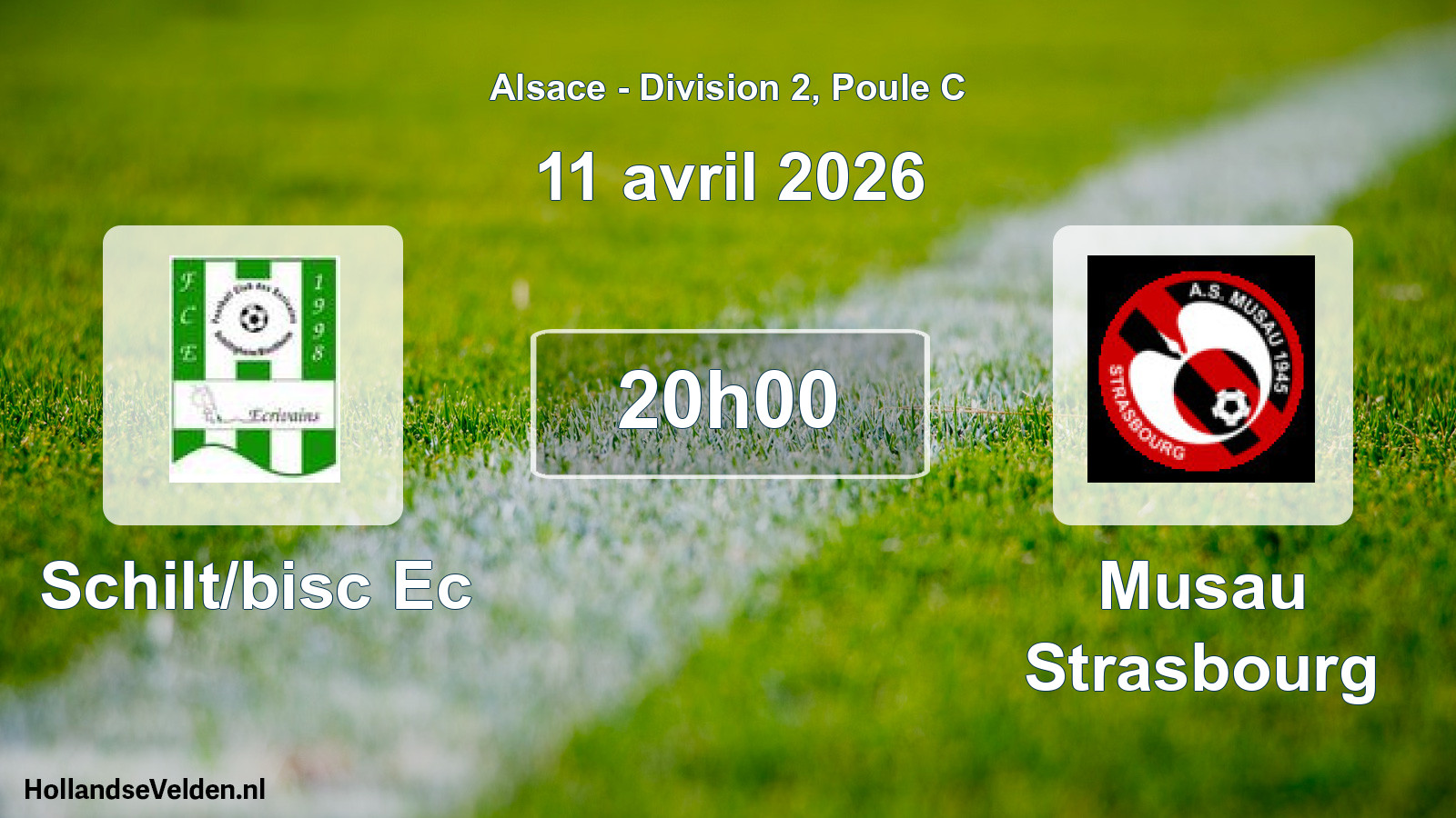 Scheduled Match: Schilt/bisc Ec - Musau Strasbourg (11 April 2026)