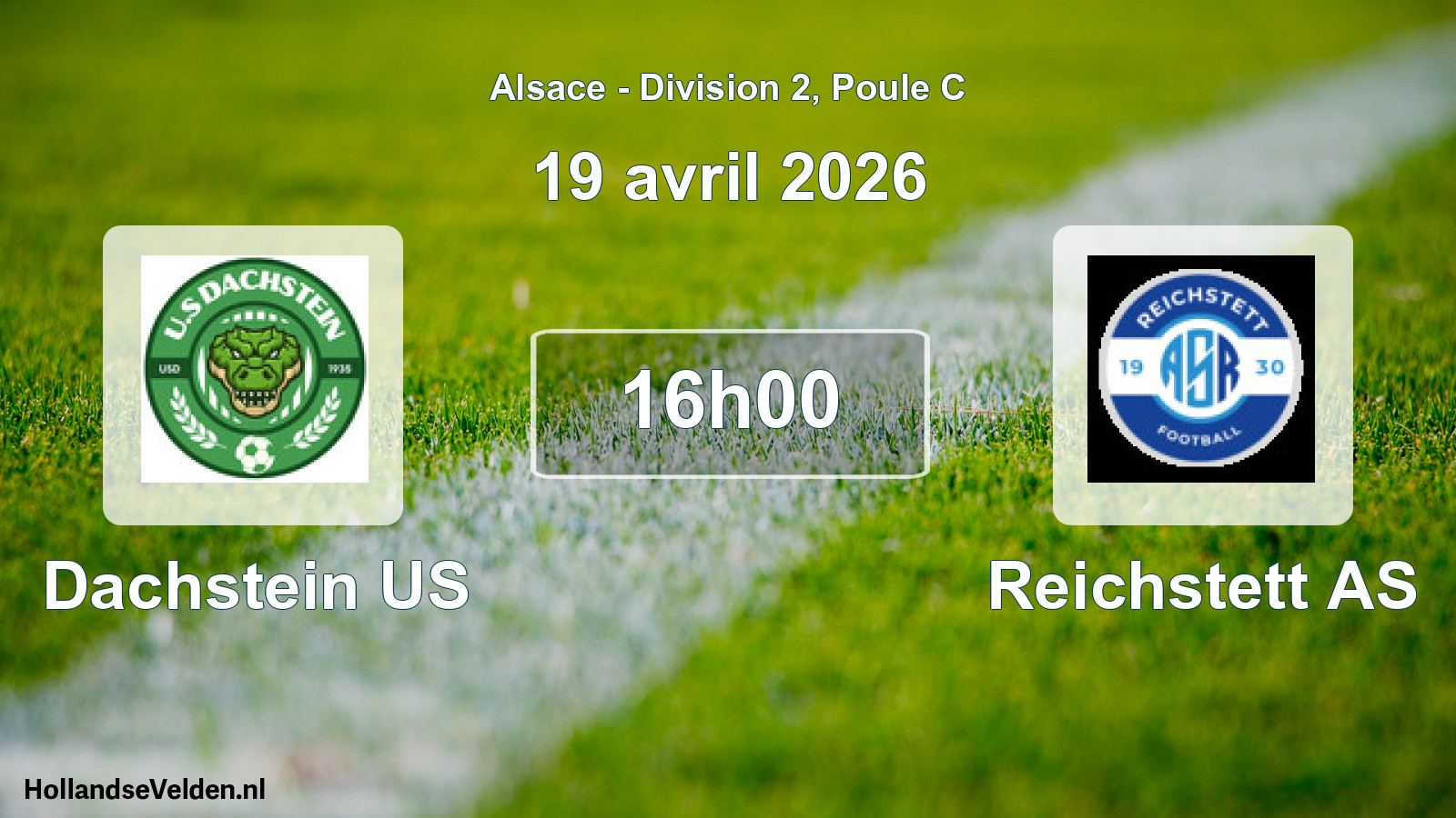 Match programmé: Dachstein US - Reichstett AS (19 avril 2026)