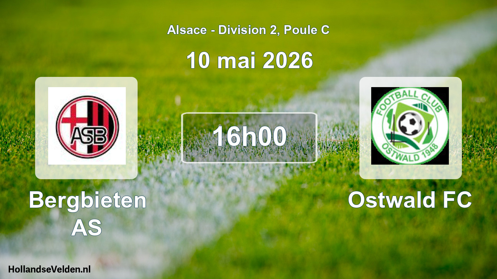 Match programmé: Bergbieten AS - Ostwald FC (10 mai 2026)