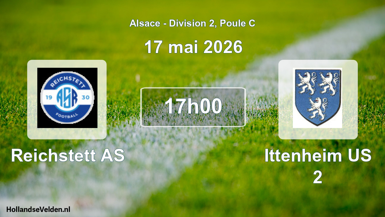Match programmé: Reichstett AS - Ittenheim US 2 (17 mai 2026)