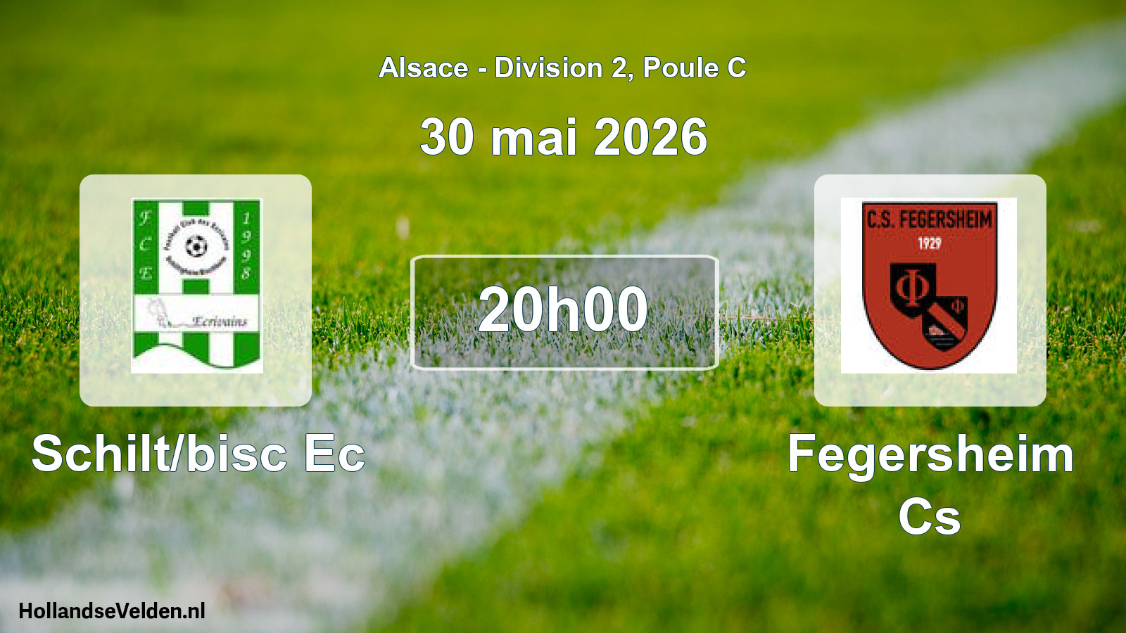 Match programmé: Schilt/bisc Ec - Fegersheim Cs (30 mai 2026)