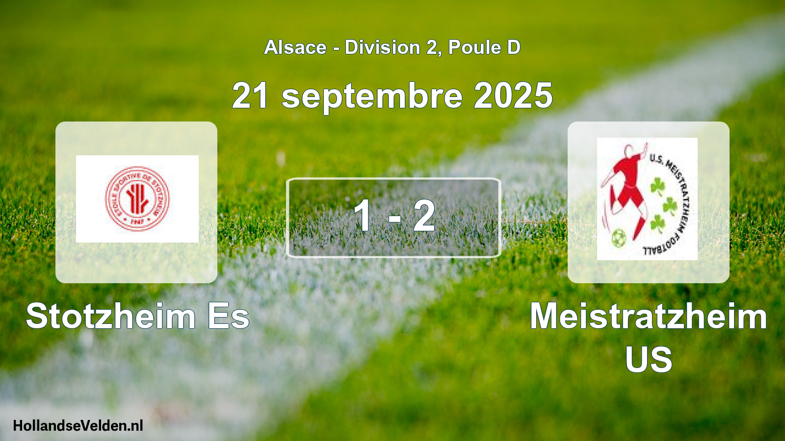 Match joué: Stotzheim Es - Meistratzheim US 1 - 2 (21 septembre 2025)