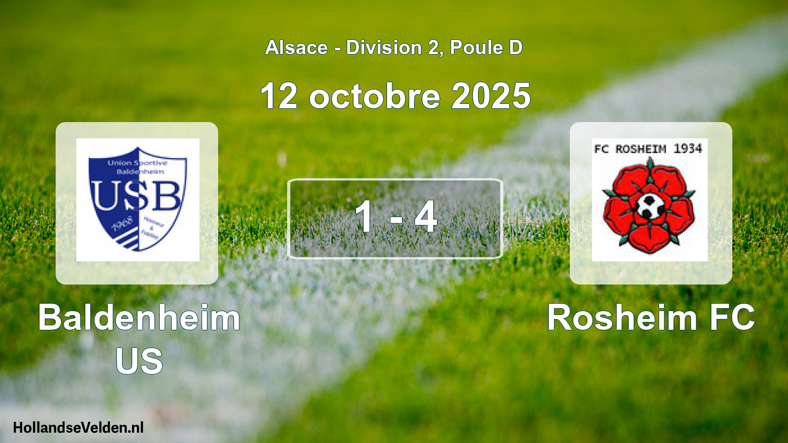 Total number of matches played: Baldenheim US - Rosheim FC 1 - 4 (12 October 2025)
