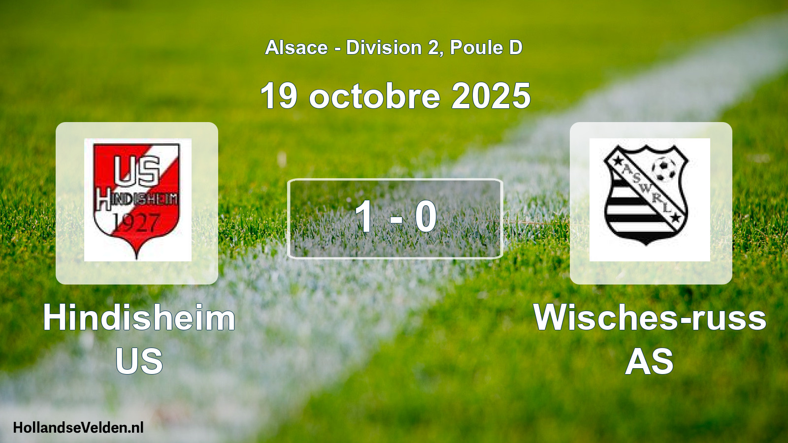 Match joué: Hindisheim US - Wisches-russ AS 1 - 0 (19 octobre 2025)