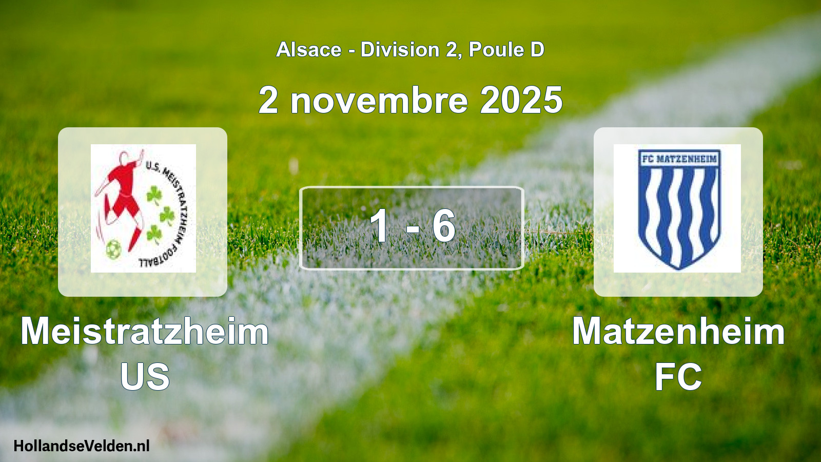 Match joué: Meistratzheim US - Matzenheim FC 1 - 6 (2 novembre 2025)