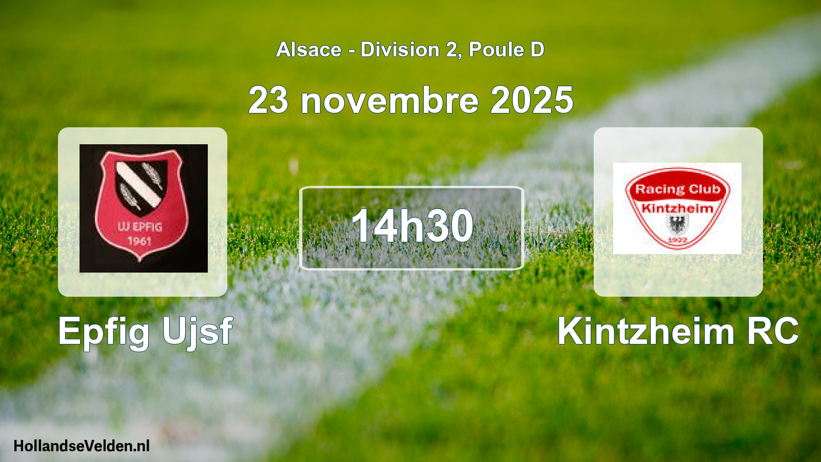 Match programmé: Epfig Ujsf - Kintzheim RC (23 novembre 2025)