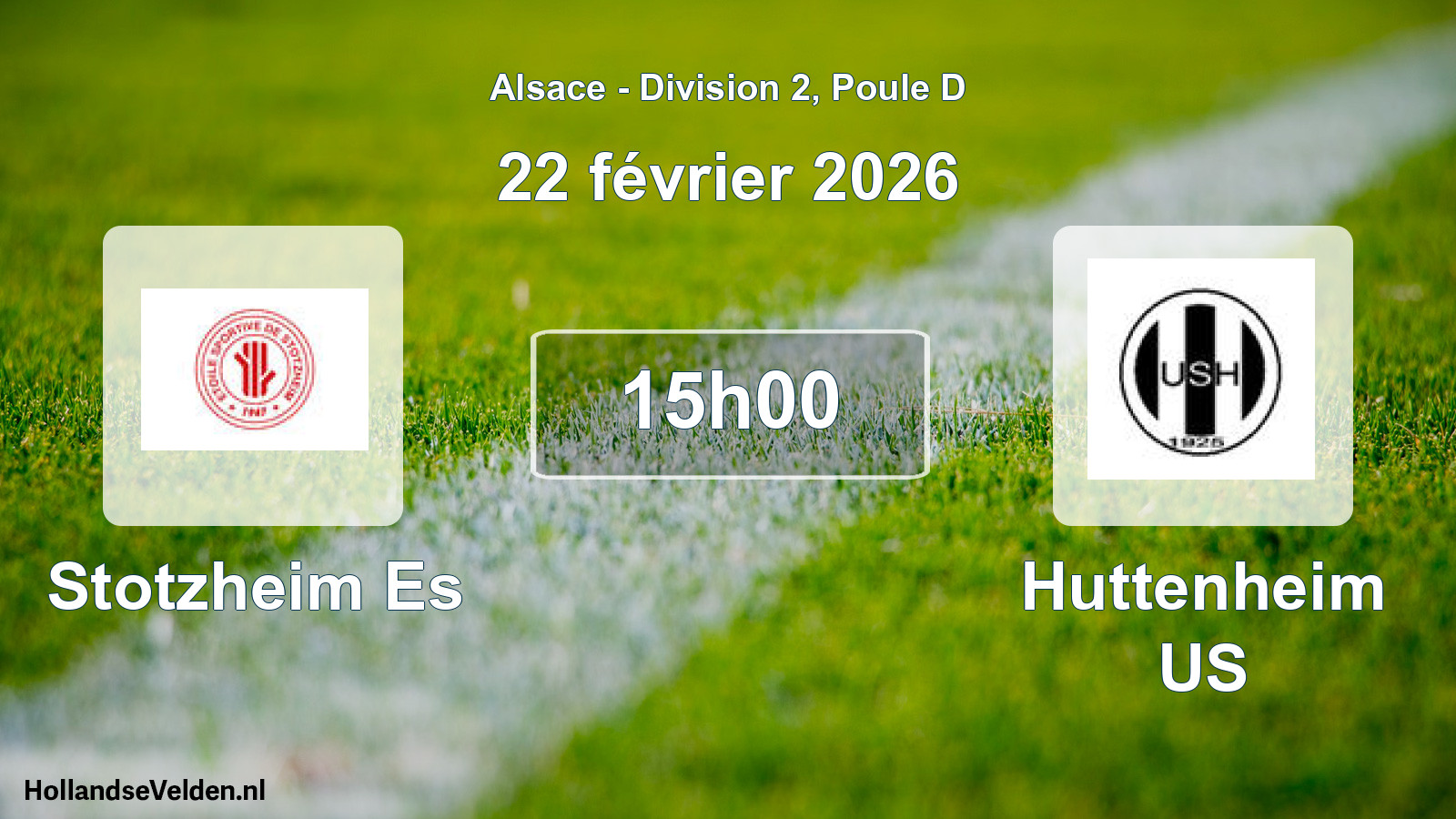 Match programmé: Stotzheim Es - Huttenheim US (22 février 2026)