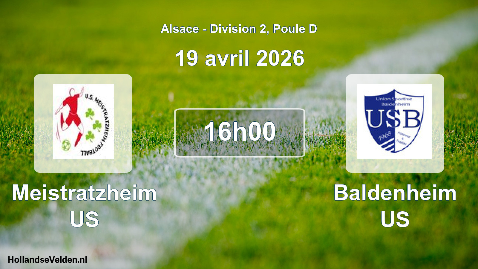 Geplande wedstrijd: Meistratzheim US - Baldenheim US (19 april 2026)