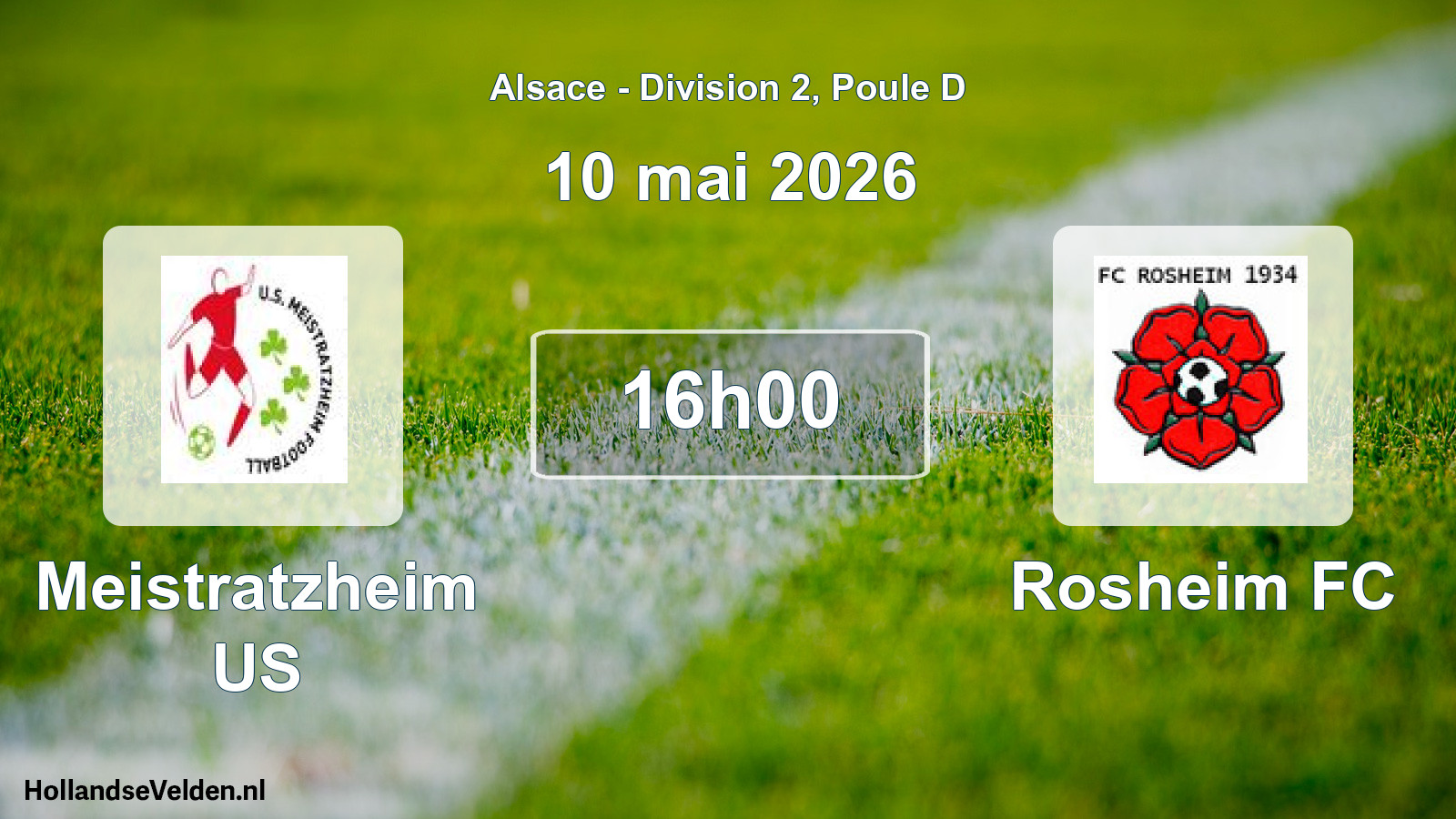 Match programmé: Meistratzheim US - Rosheim FC (10 mai 2026)
