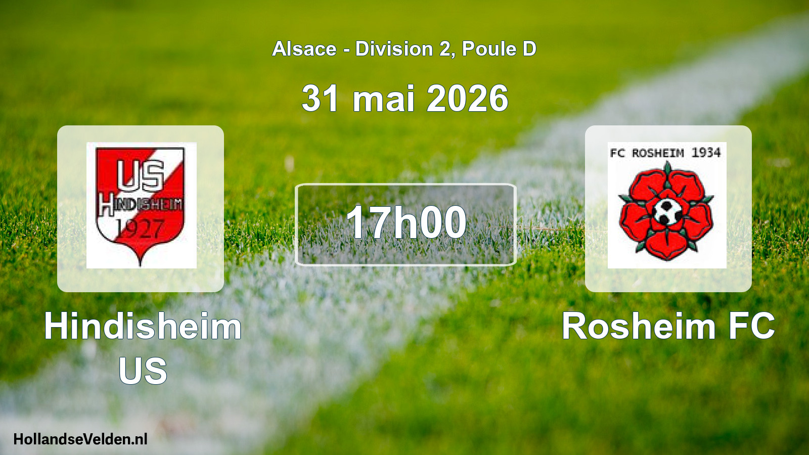 Scheduled Match: Hindisheim US - Rosheim FC (31 May 2026)