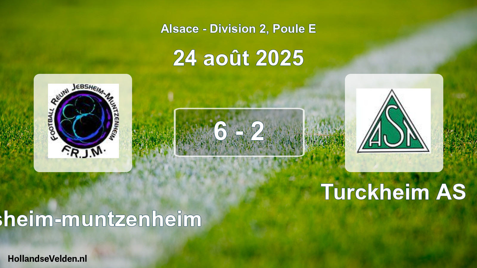 Match joué: Jebsheim-muntzenheim - Turckheim AS 6 - 2 (24 août 2025)