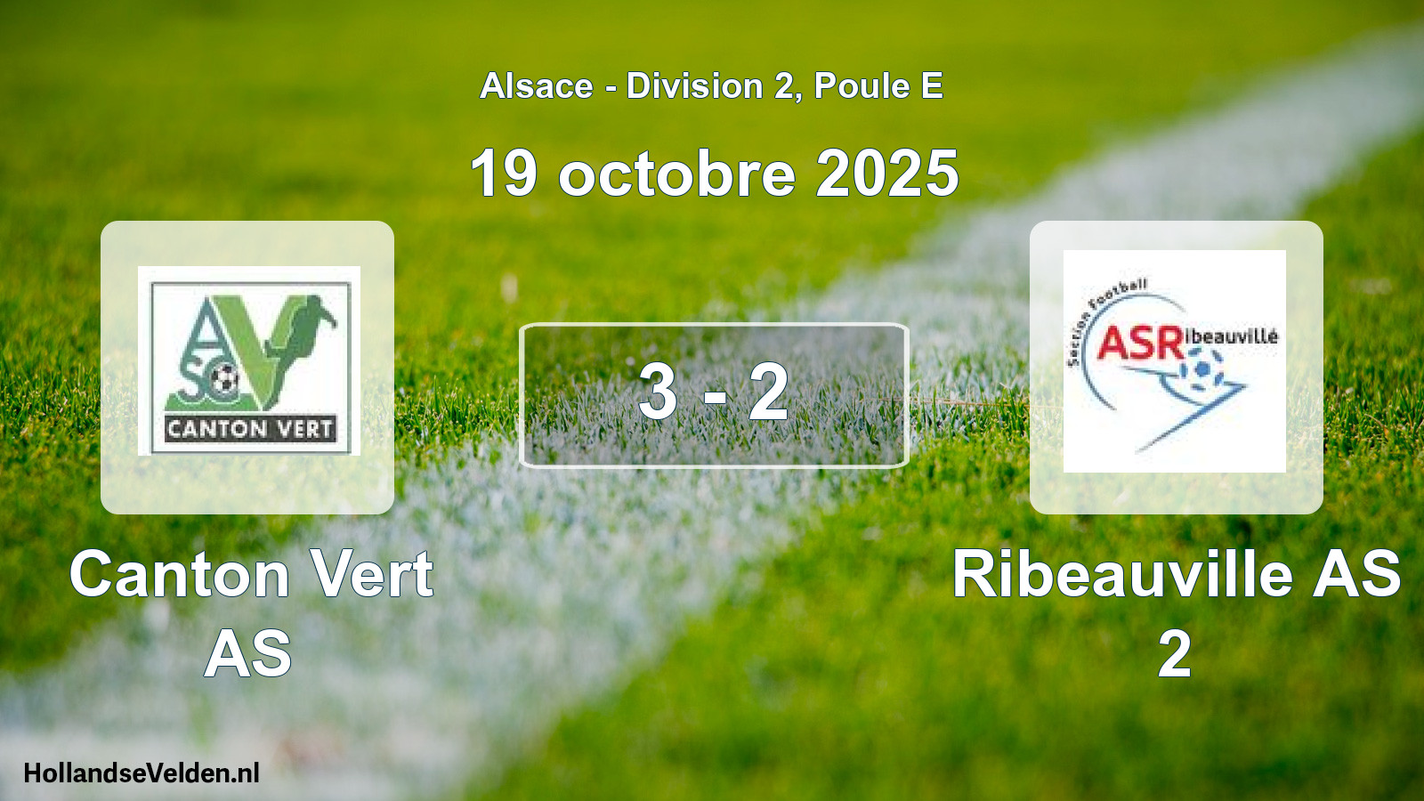 Total number of matches played: Canton Vert AS - Ribeauville AS 2 3 - 2 (19 October 2025)