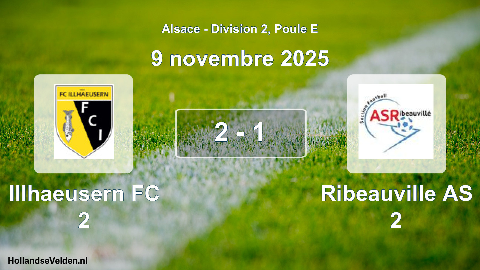 Match joué: Illhaeusern FC 2 - Ribeauville AS 2 2 - 1 (9 novembre 2025)