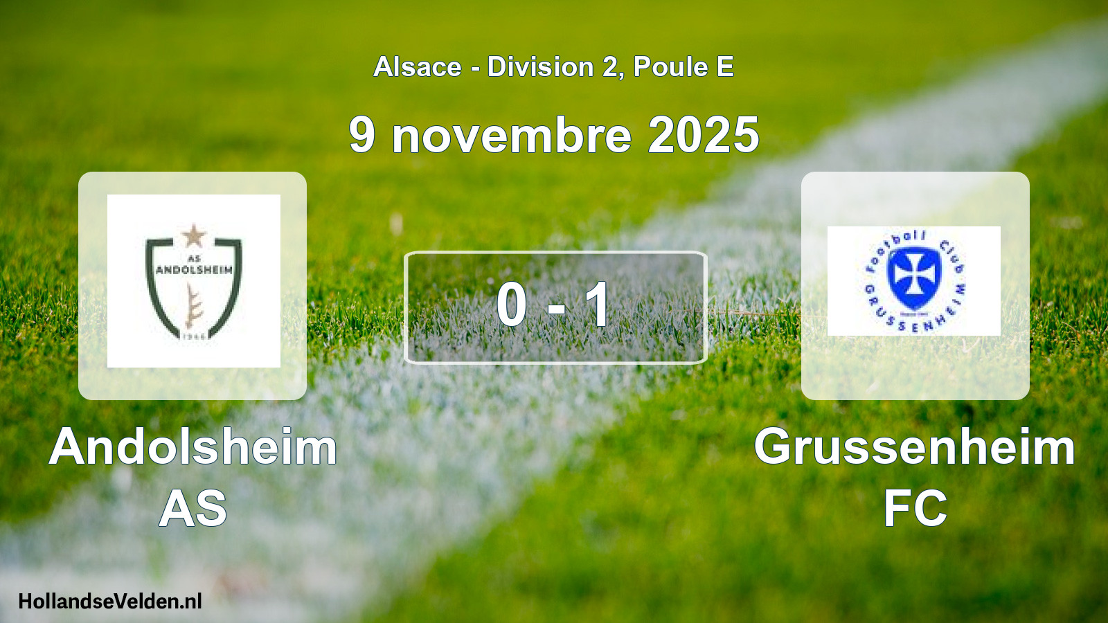 Match joué: Andolsheim AS - Grussenheim FC 0 - 1 (9 novembre 2025)