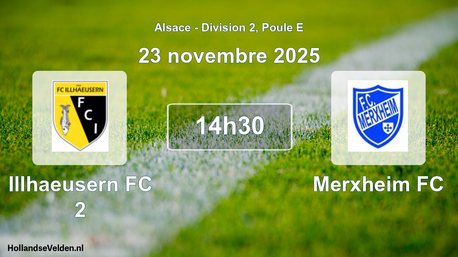 Match programmé: Illhaeusern FC 2 - Merxheim FC (23 novembre 2025)