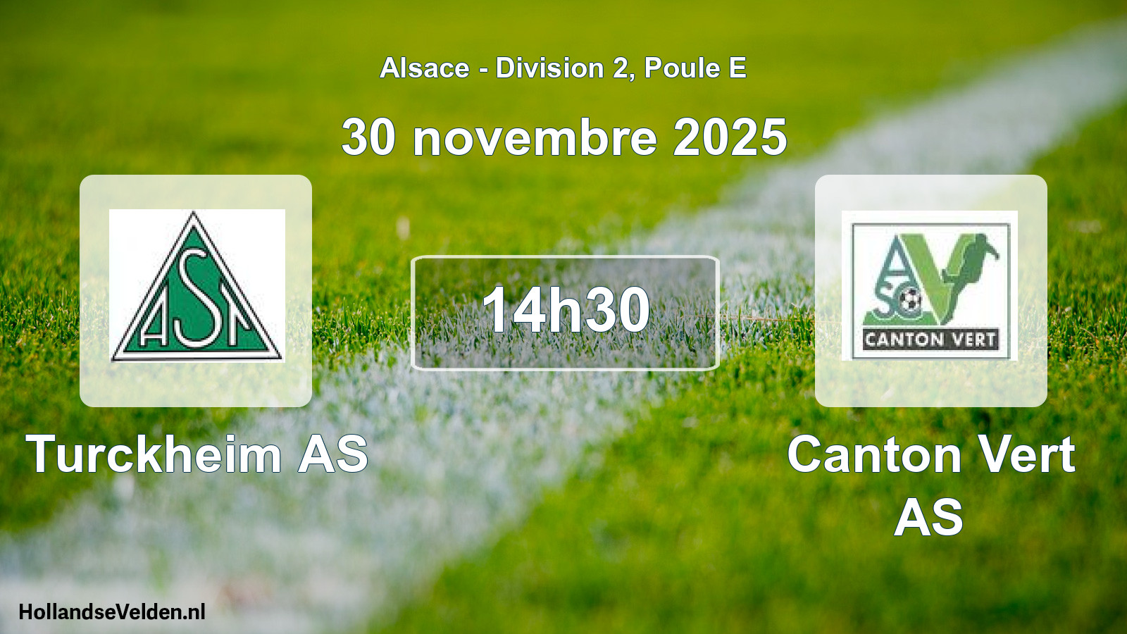 Match programmé: Turckheim AS - Canton Vert AS (30 novembre 2025)
