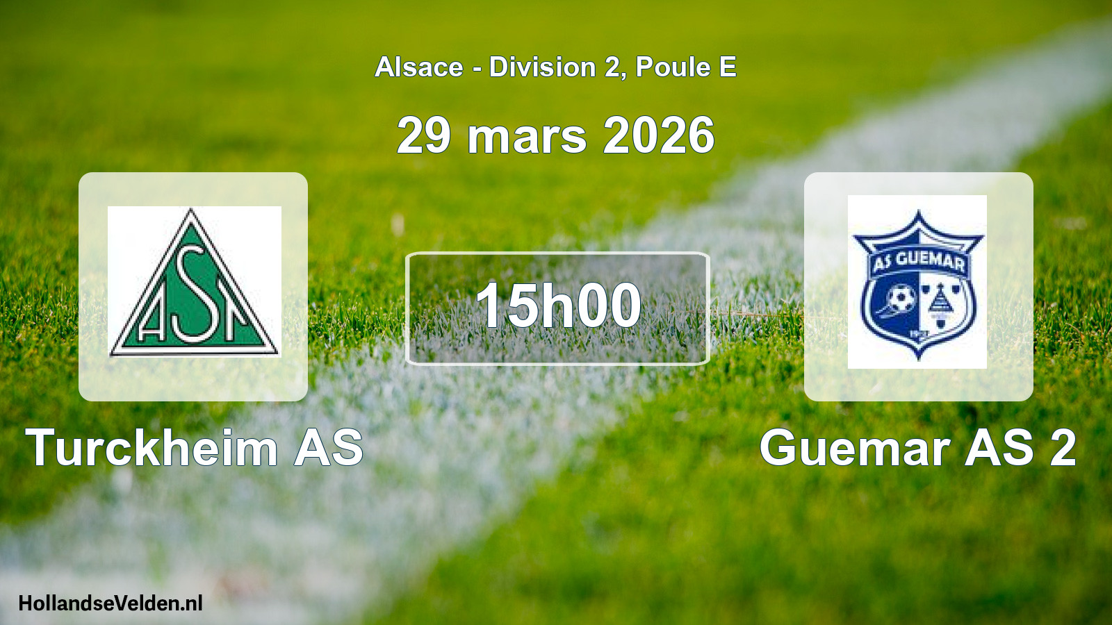 Match programmé: Turckheim AS - Guemar AS 2 (29 mars 2026)