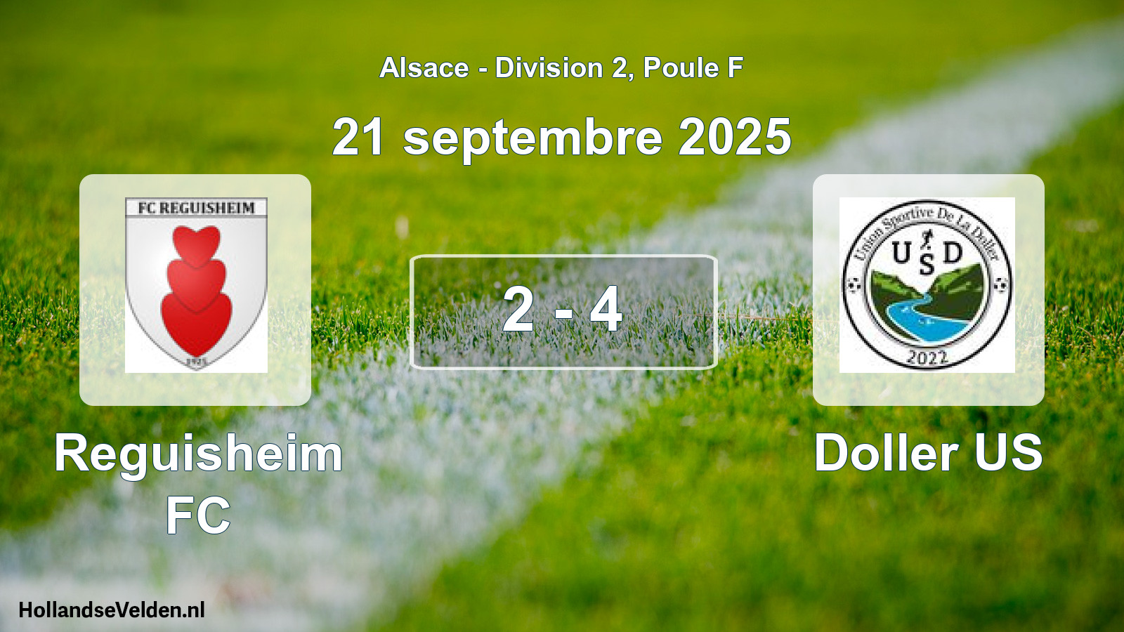 Match joué: Reguisheim FC - Doller US 2 - 4 (21 septembre 2025)