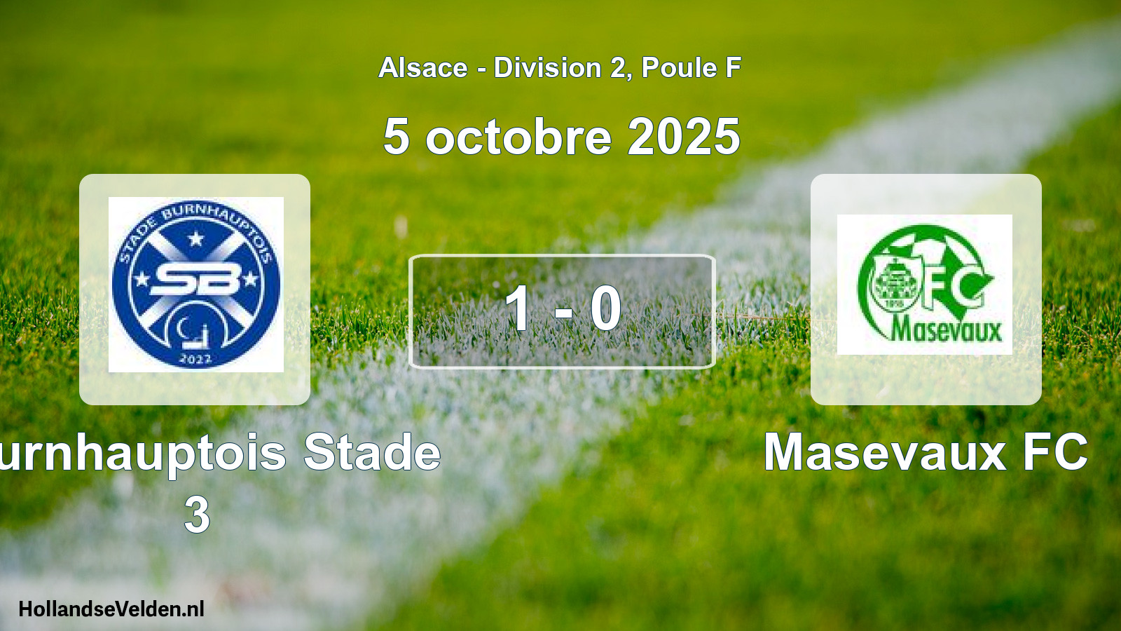 Match joué: Burnhauptois Stade 3 - Masevaux FC 1 - 0 (5 octobre 2025)