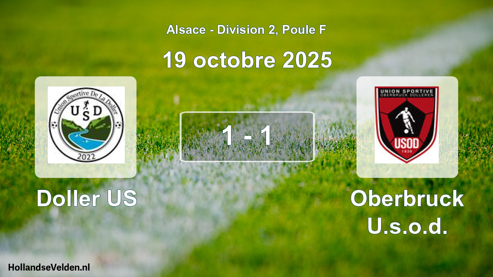 Match joué: Doller US - Oberbruck U.s.o.d. 1 - 1 (19 octobre 2025)