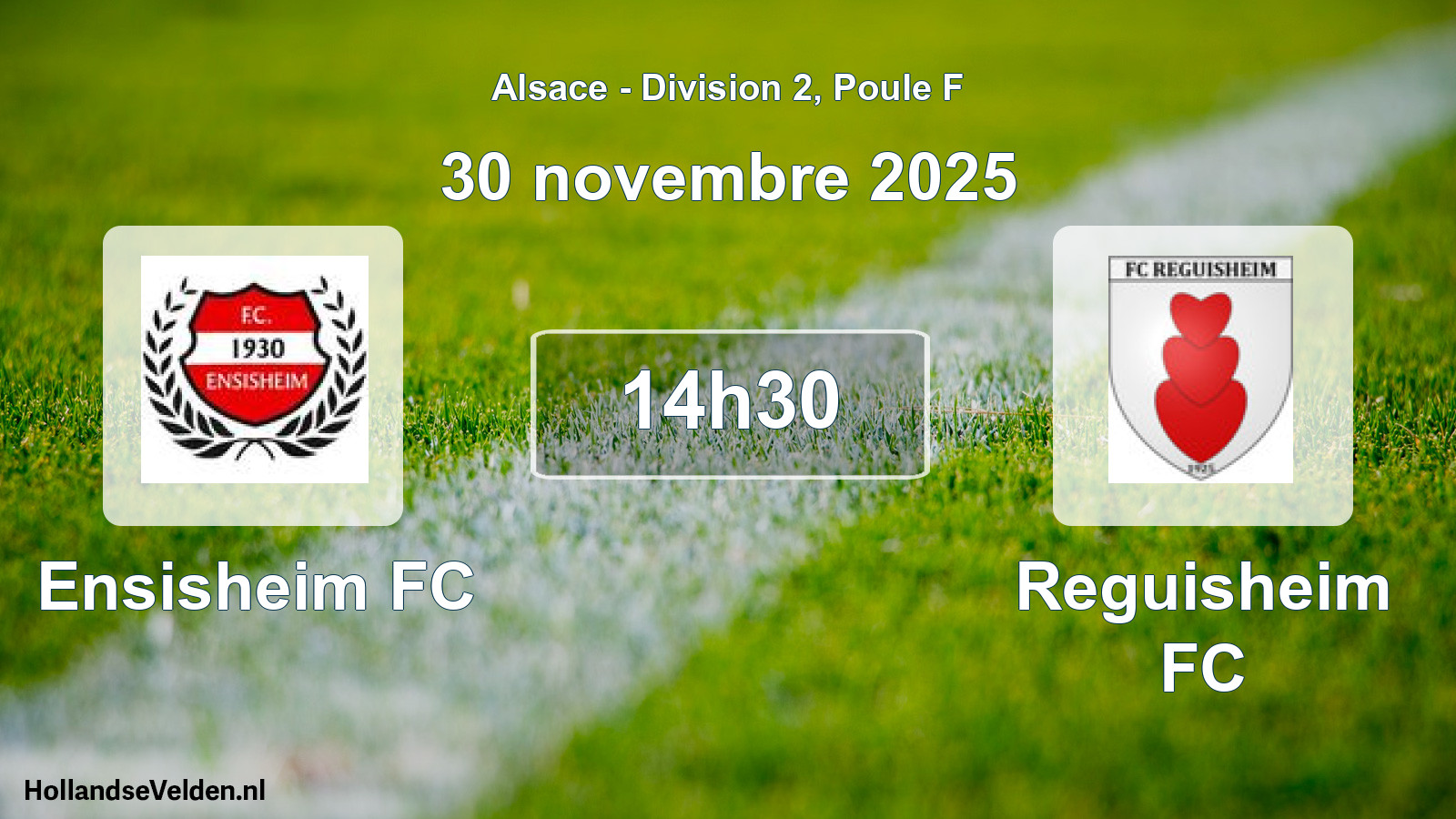 Match programmé: Ensisheim FC - Reguisheim FC (30 novembre 2025)