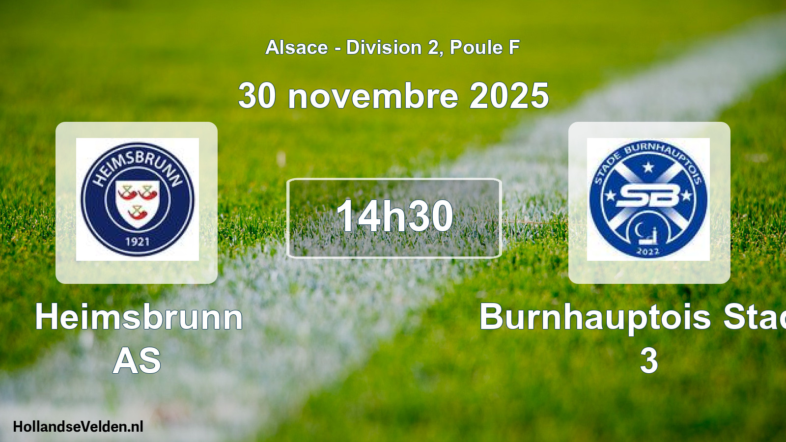 Match programmé: Heimsbrunn AS - Burnhauptois Stade 3 (30 novembre 2025)