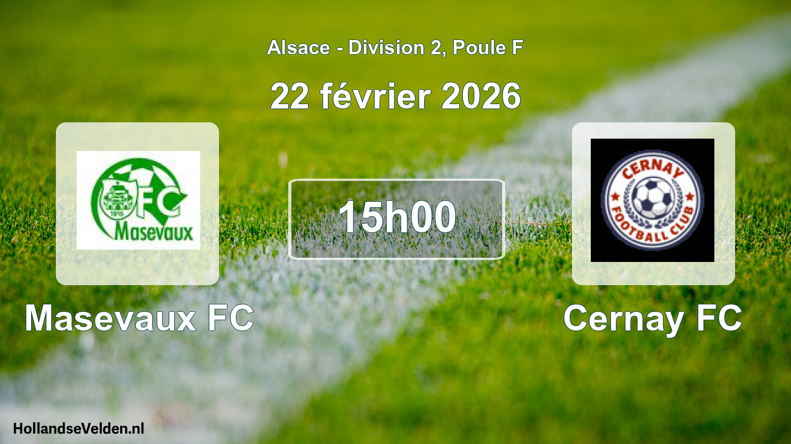 Scheduled Match: Masevaux FC - Cernay FC (22 February 2026)