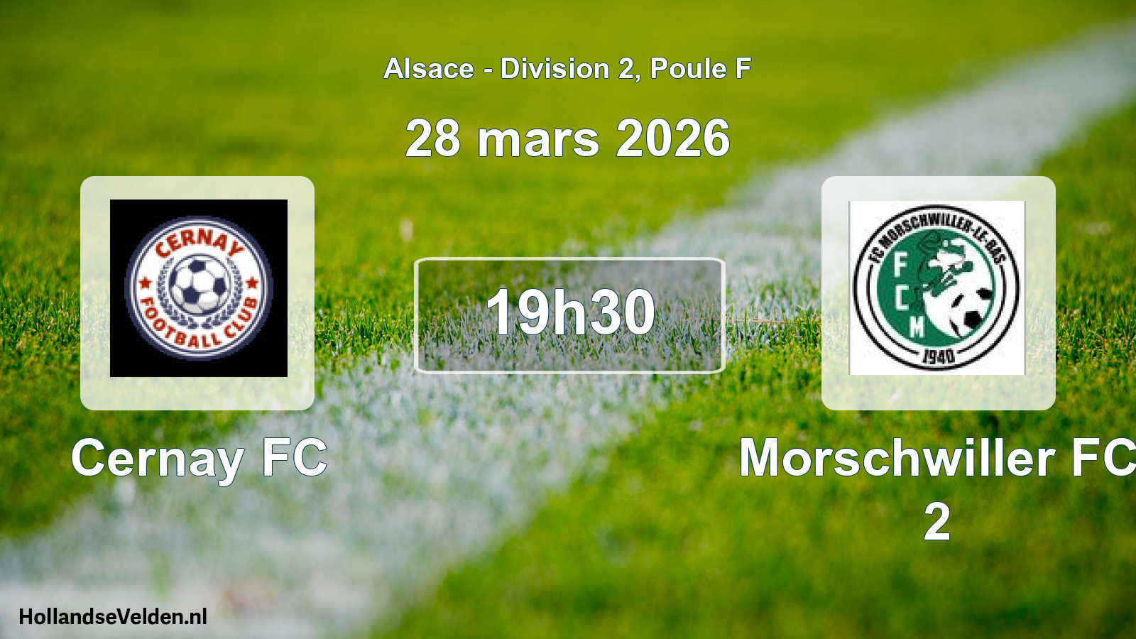 Scheduled Match: Cernay FC - Morschwiller FC 2 (28 March 2026)