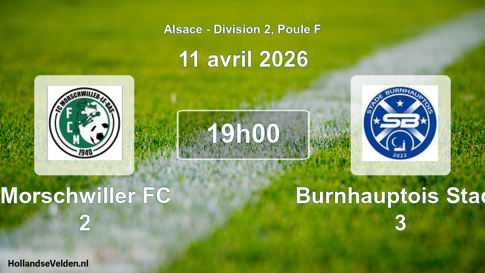 Scheduled Match: Morschwiller FC 2 - Burnhauptois Stade 3 (11 April 2026)