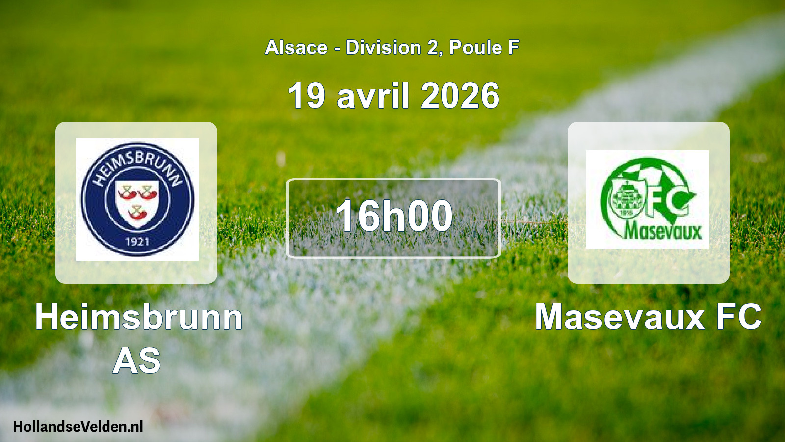 Match programmé: Heimsbrunn AS - Masevaux FC (19 avril 2026)