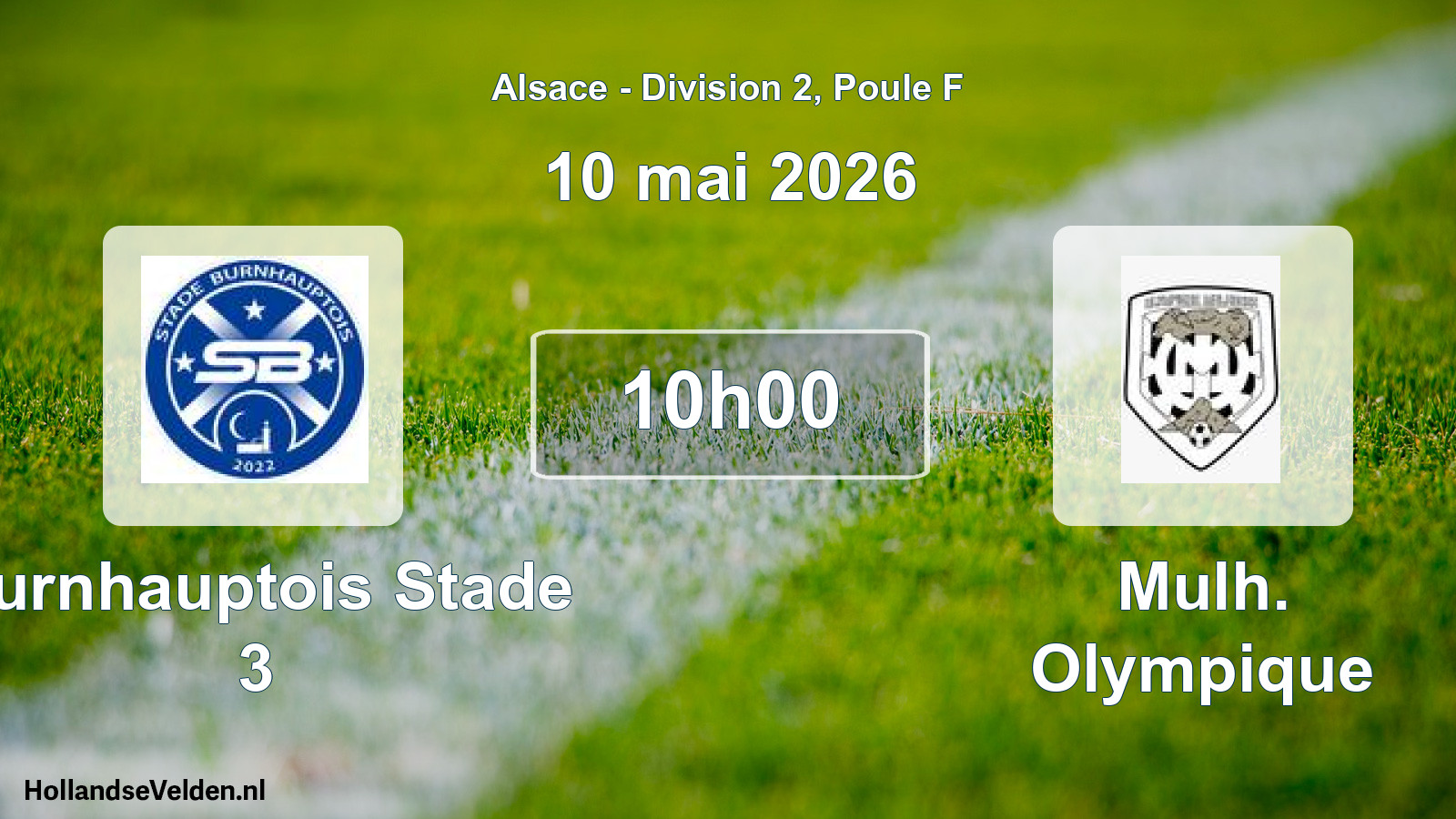Match programmé: Burnhauptois Stade 3 - Mulh. Olympique (10 mai 2026)
