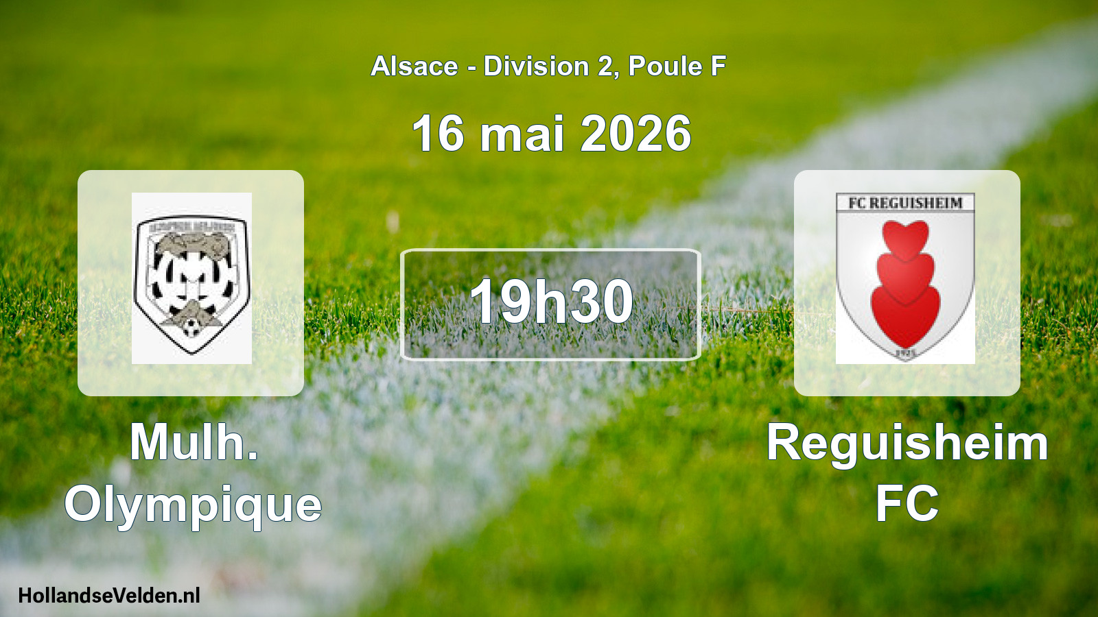 Match programmé: Mulh. Olympique - Reguisheim FC (16 mai 2026)