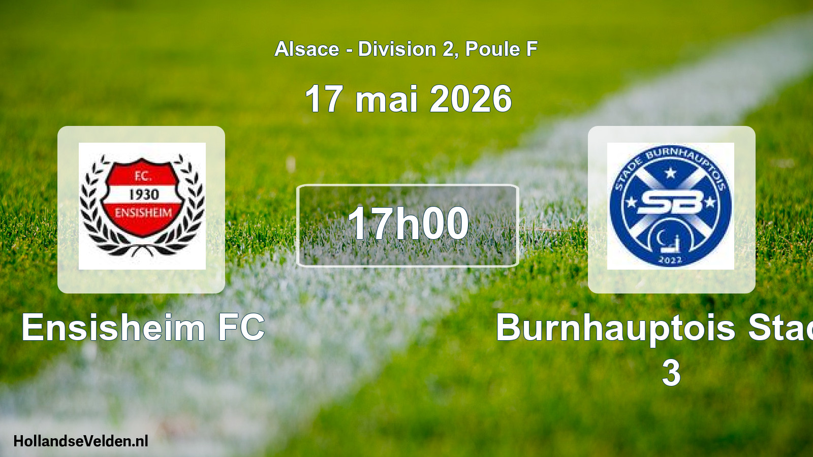 Match programmé: Ensisheim FC - Burnhauptois Stade 3 (17 mai 2026)