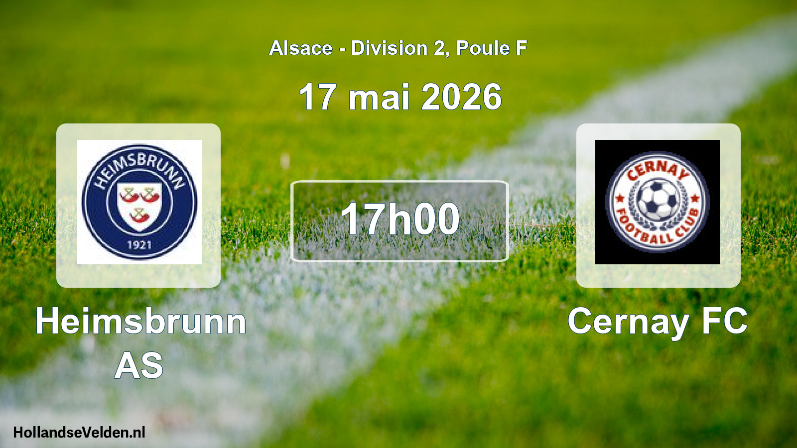 Match programmé: Heimsbrunn AS - Cernay FC (17 mai 2026)