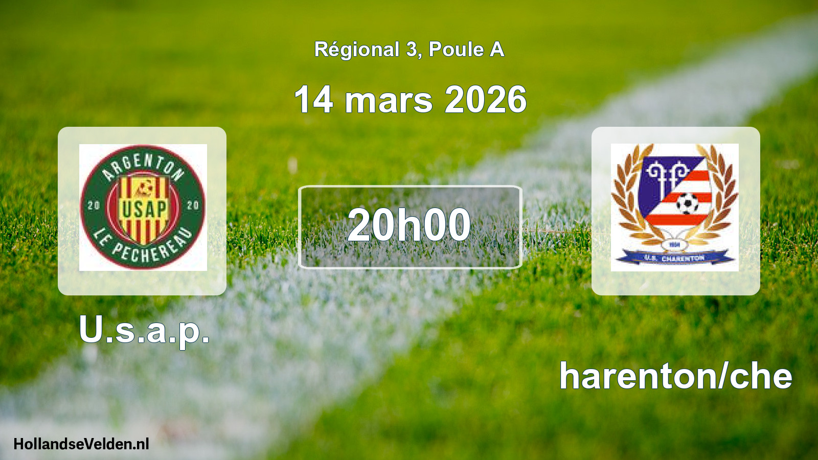 Geplande wedstrijd: U.s.a.p. - Charenton/che (14 mars 2026)