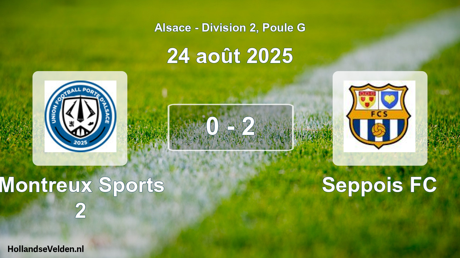 Match joué: Montreux Sports 2 - Seppois FC 0 - 2 (24 août 2025)