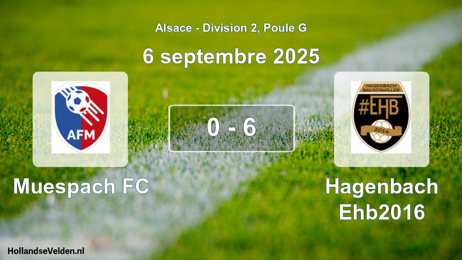 Match joué: Muespach FC - Hagenbach Ehb2016 0 - 6 (6 septembre 2025)